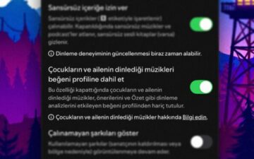 Spotify çocuk öneri ayarı